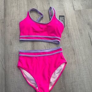 Stylish Pink and Purple Bikini Set